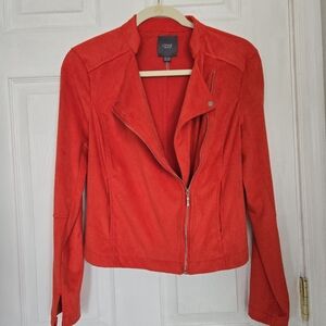 NWOT Lysse Faux Suede Moto Jacket